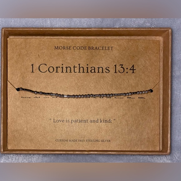 Loved Creations NWT Unisex Sterling Silver 925 Christian Bracelet Bible Verse - Picture 1 of 5